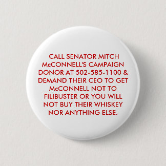 Macaron Rond 5 Cm AUCUN FILIBUSTERS SÉNATEUR McCONNELL.
