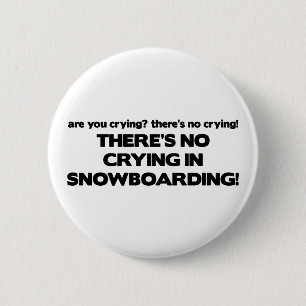 Macaron Rond 5 Cm Aucun pleurer - snowboarding