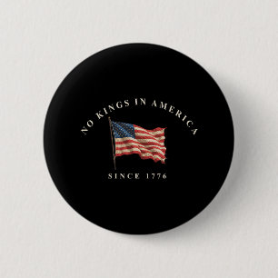 Macaron Rond 5 Cm Aucun Rois En Amérique Depuis 1776 Drapeau América