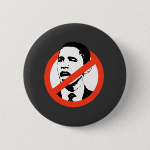 Macaron Rond 5 Cm Aucun T-shirts d'Obama/Anti-Obama