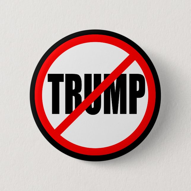 MACARON ROND 5 CM "AUCUN TRUMP (Devant)