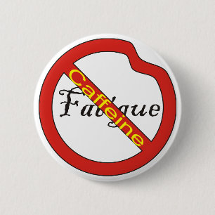 Macaron Rond 5 Cm Aucune caféine de bouton de fatigue