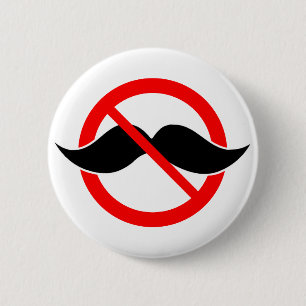 MACARON ROND 5 CM AUCUNE MOUSTACHE - ANTI-MUSTACHE - RASEZ CETTE