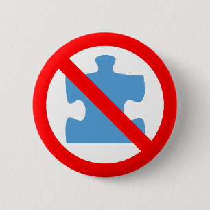 Macaron Rond 5 Cm Aucuns boutons de puzzle