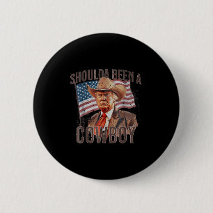 Macaron Rond 5 Cm Aurait Dû Être Un Cow-boy Trump 2024 4 juillet U