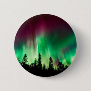 Macaron Rond 5 Cm aurora boréale