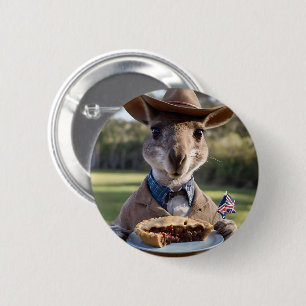 Macaron Rond 5 Cm Aussie Kangaroos Aimez Les Pies De Viande Australi