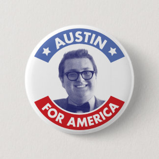 Macaron Rond 5 Cm Austin pour le bouton (classique) de l'Amérique