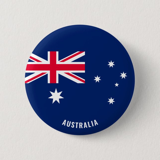 Macaron Rond 5 Cm Australie Drapeau patriotique (Devant)