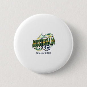 Macaron Rond 5 Cm Australie Football 2026 Football Gras Pays Typogra