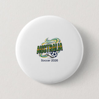 Macaron Rond 5 Cm Australie Football 2026 Football Gras Pays Typogra