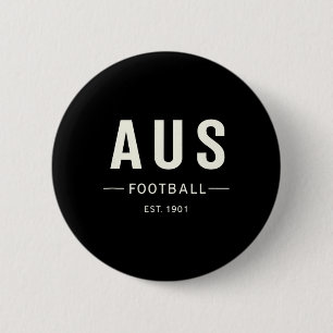 Macaron Rond 5 Cm Australie Football Env. 1901 Heritage Football Fan