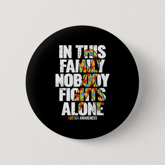 Macaron Rond 5 Cm Autism (Devant)