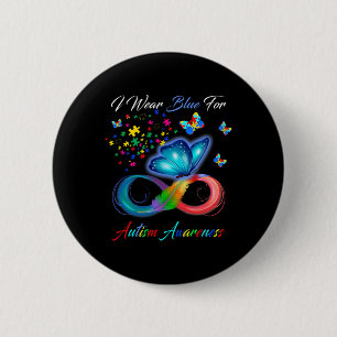 Macaron Rond 5 Cm Autism Aware
