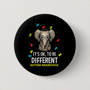 Macaron Rond 5 Cm Autism Aware Acceptance Women Kid Its Ok To Be