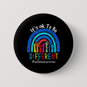 Macaron Rond 5 Cm Autism Aware Acceptance Women Kid Its Ok To Be