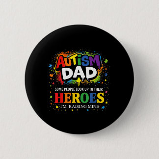 Macaron Rond 5 Cm Autism Dad Puzzles Proud Son Hero Autism Awareness