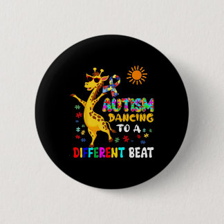 Macaron Rond 5 Cm Autism Dancing Fun Different Beat Autism Awareness