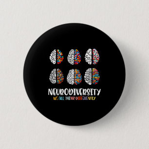 Macaron Rond 5 Cm Autisme cerveau neurodiversité asd sensibilisation