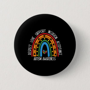 Macaron Rond 5 Cm Autisme Femmes Hommes Respect Amour Soutien Autism