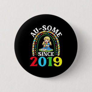 Macaron Rond 5 Cm Autisme Incroyable Depuis 2019 Sensibilisation 7e