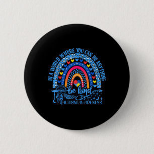 Macaron Rond 5 Cm Autisme mignon Maman Femmes Hommes Sensibilisation