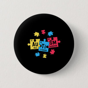 Macaron Rond 5 Cm Autisme Pour Les Enseignants VITESSE Éléments De T