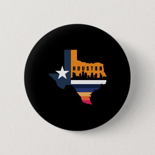 Macaron Rond 5 Cm Autocollant américain cadeau Houston Texas America