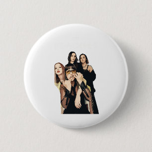 Macaron Rond 5 Cm Autocollant de l'œuvre d'art du groupe The Beache 