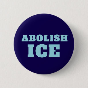 Macaron Rond 5 Cm Autocollant de protestation Abolir ICE 