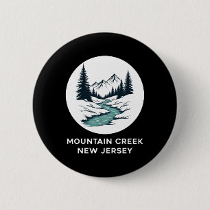 Macaron Rond 5 Cm Autocollant Mountain Creek New Jersey