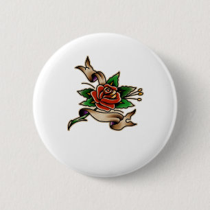 Macaron Rond 5 Cm Autocollant Trad Tattoo 005