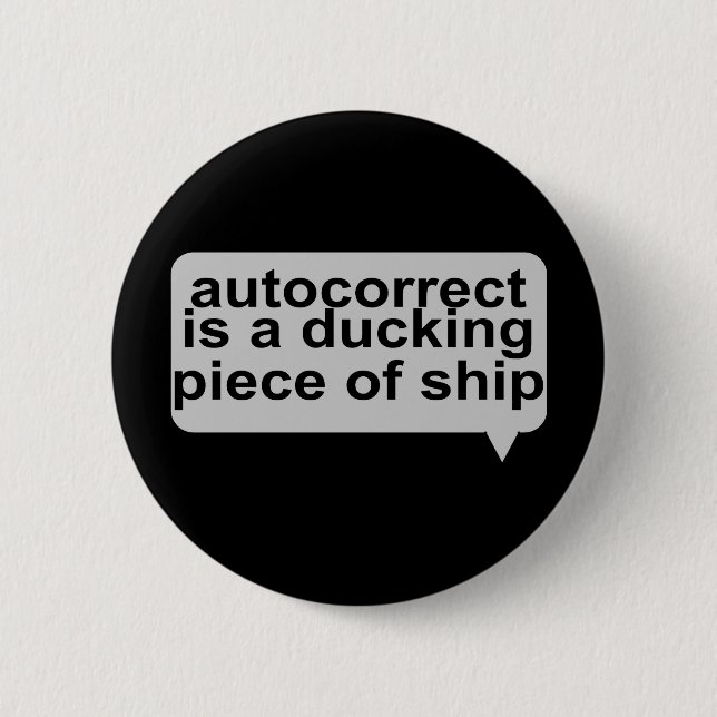 Macaron Rond 5 Cm Autocorrect stupide (Devant)