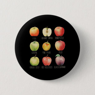 Macaron Rond 5 Cm Automne Pomme cueillir Apple Orchard Boho Farm Fes