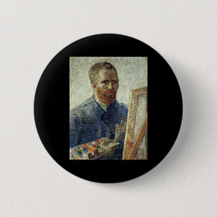 Macaron Rond 5 Cm Autoportrait devant le chevalet