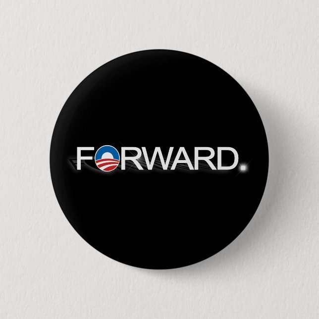 Macaron Rond 5 Cm Avancer pour Obama 2012 (Devant)