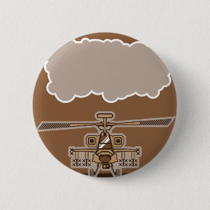 Macaron Rond 5 Cm Avant d'hélicoptère