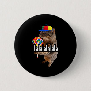 Macaron Rond 5 Cm Avec Lalalala Chat Silly Lollipop Meme
