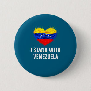 Macaron Rond 5 Cm Avec le drapeau du Venezuela, soutenez la liberté