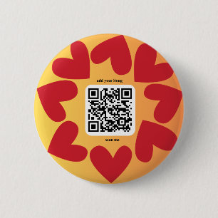Macaron Rond 5 Cm Avec une chanson personnalisée par code QR