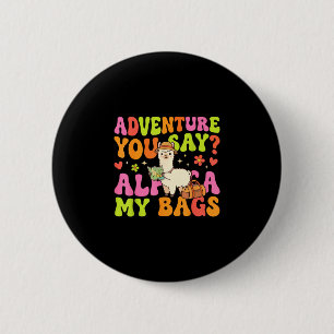 Macaron Rond 5 Cm Aventure dites-vous lama mes sacs