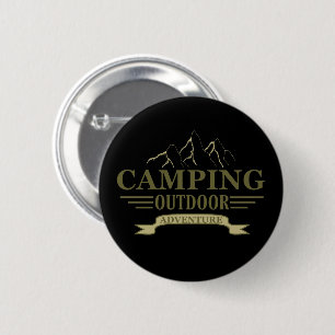 Macaron Rond 5 Cm aventure en camping