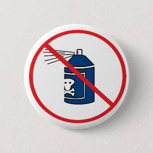 Macaron Rond 5 Cm Avertissement de trouble de sensibilité chimique m