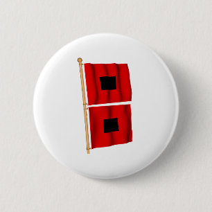 Macaron Rond 5 Cm Avertissement d'ouragan