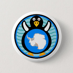 Macaron Rond 5 Cm Aviaire antarctique