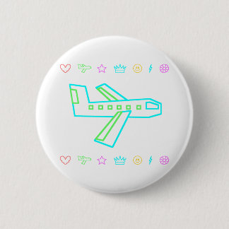 Macaron Rond 5 Cm Avion de Zooper