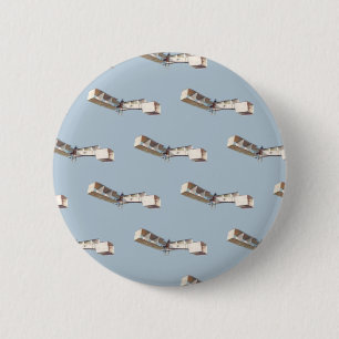 Macaron Rond 5 Cm Avion Santos-Dumont 14 Bis