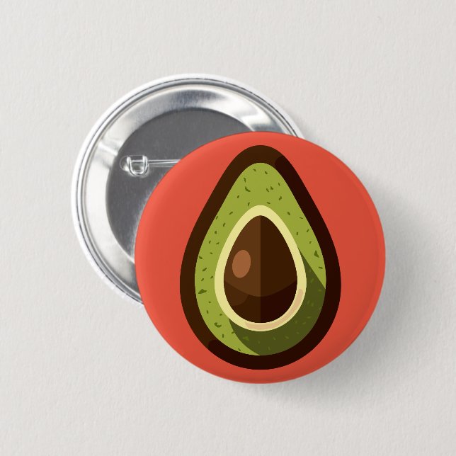Macaron Rond 5 Cm avocat (Devant & derrière)