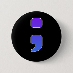 Macaron Rond 5 Cm ; Avocat à la prévention du suicide - Semicolon de