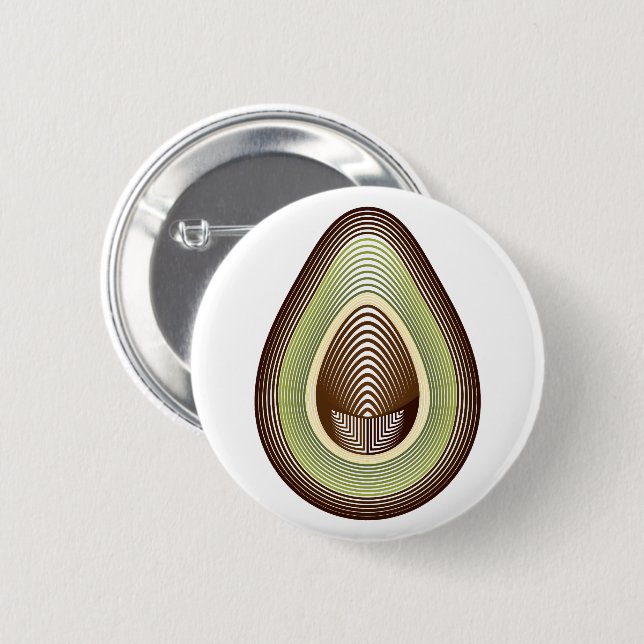 Macaron Rond 5 Cm avocat mod (Devant & derrière)